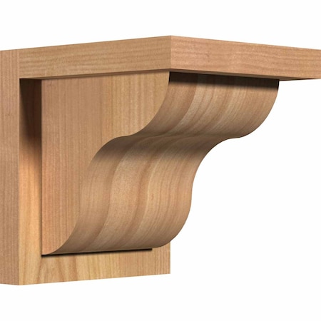 Carmel Smooth Corbel W/Backplate, Western Red Cedar, 7 1/2W X 8D X 8H